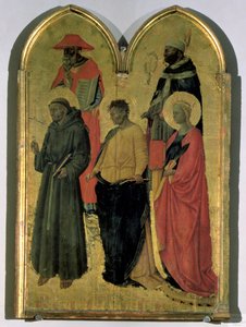 St. Francis, St. Jerome, St. Philip, St. Catherine and a Bishop Saint, c.1444